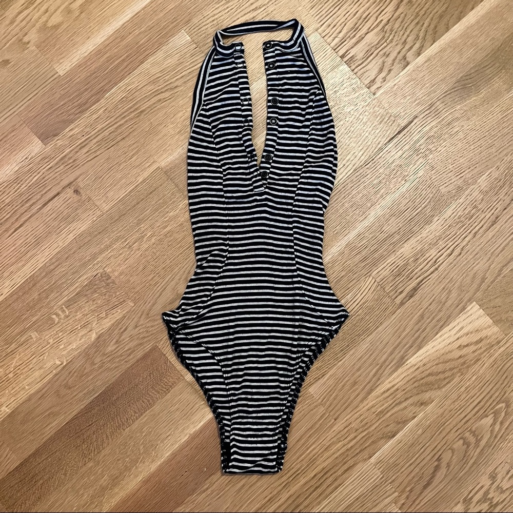Urban Outfitters Striped Halter Bodysuit - XS